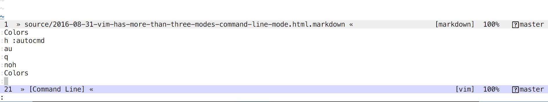 command-line mode